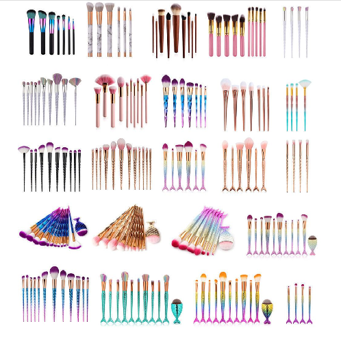 [CORINGCO] Ash Brown Professional 10 Brush Set - BEST Korea Cosmetic